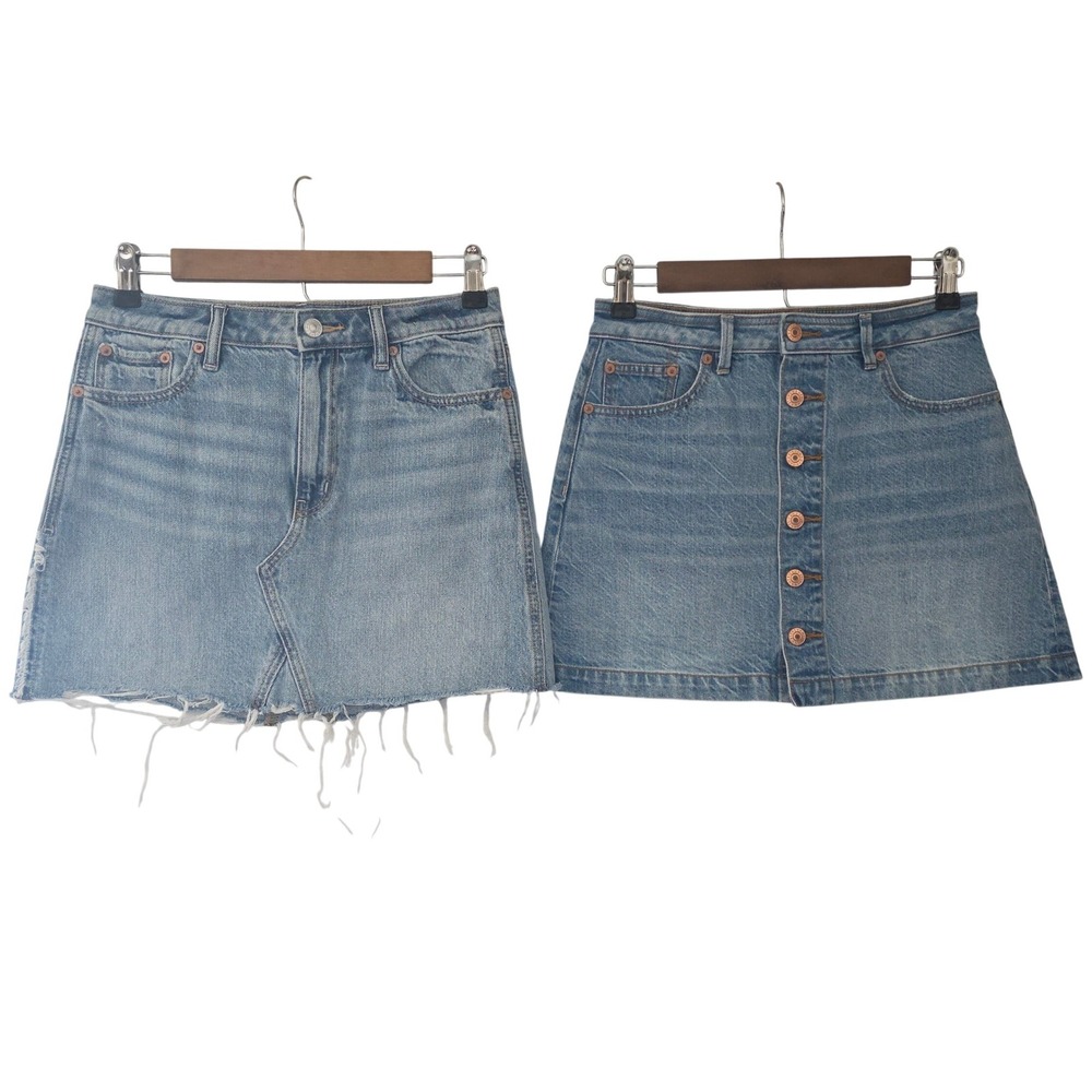 Lot of 2 American Eagle‎ Denim Mini Skirts Size 2